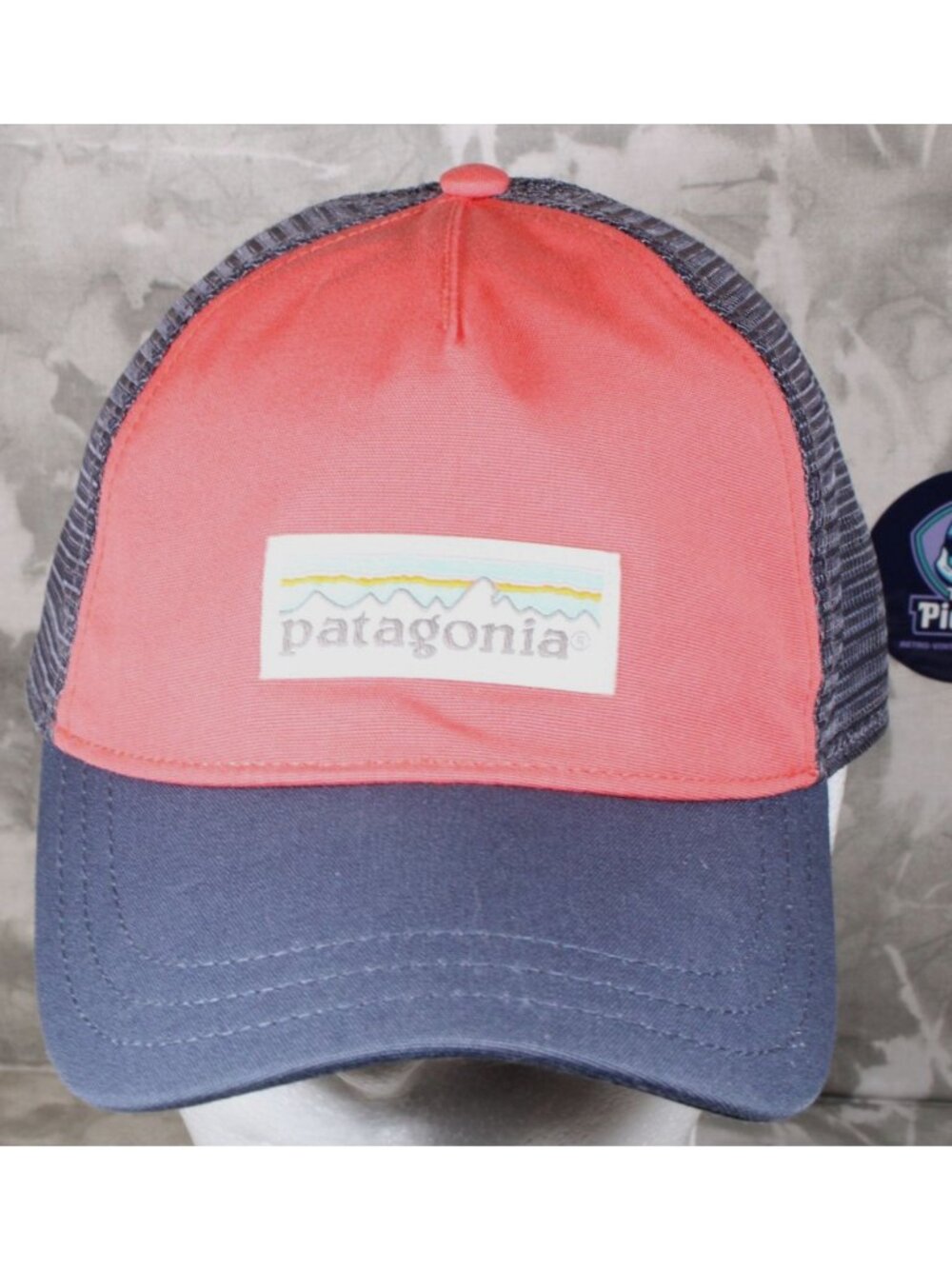Patagonia Spell Out Trucker Hat Salmon Blue Adjustable‎ Snapback